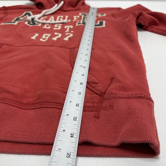 American Eagle Men S Hoodie Sweatshirt Distressed Thrashed University Prep Gorp - Picture 9 of 12